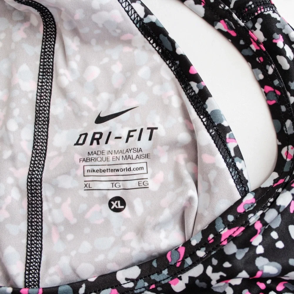 Nike Black Dotted Workout Tank Top
